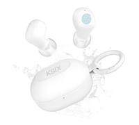 Ksix Neutron Auriculares Inalámbricos, Usb-c, Diseño Compacto, Mosquetón, 4h+16h Auto., Llamadas, Blanco
