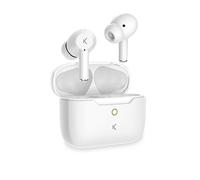 KSIX Orion Auriculares Inalámbricos Bluetooth con Llamadas HD, Cancelación de Ruido ENC, True Wireless Stereo, 15h Autonomía, Asistentes de Voz, Resistente al Agua, Control Táctil, Blanco