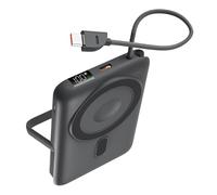 KSIX Powerbank 10000 mAh, Batería Externa Carga Rápida 22,5W Power Delivery, Compatible ® y AppleWatch®, Soporte Integrado, Gris