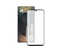 Ksix Protector De Pantalla Para Galaxy S25 Ultra, Vidrio Templado, Resistencia 9h, Grosor 0,3 Mm, Borde Negro, Negro
