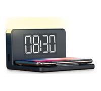 Ksix Reloj Despertador con Base de Carga QI