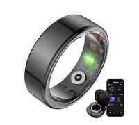 KSIX Saturn Anillo Inteligente para Hombre y Mujer con Monitor de Actividad Pasos y Calorías - Smart Ring Que Mide Oxígeno en Sangre, Monitor Cardíaco, Control de Sueño - 3 Días de Autonomía - L