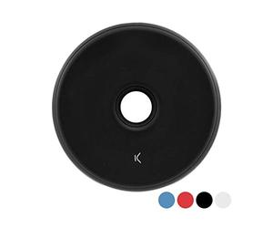 KSIX smart your tech Cargador Inalámbrico Mini de 5W, Diseño Compacto y Ligero, Compatible con Tecnología Qi, Acabado Tacto de Goma, Carga Segura, Color Negro