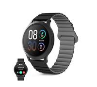 KSIX Smartwatch Core 3 Go - Reloj Inteligente Pantalla AMOLED 1.32", Diseño Ultra Fino, Llamadas, Correa de Silicona Magnética, IP67, Compatible con iPhone® y Android® - Negro