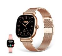 KSIX Iria Smartwatch Mujer, Pantalla AMOLED 1.70", Autonomía 4 días, Modos Deporte y Salud, Notificaciones, Llamadas, Asistente de Voz, Correa Metal y Silicona, Rosa