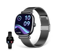 Ksix Smartwatch Iria, Pantalla AMOLED 1.7", Autonomía 4 días, Correa metal y silicona, Modos deporte y salud, Llamadas, Negro