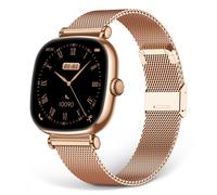 Ksix Smartwatch Iria, Pantalla AMOLED 1.7", Autonomía 4 días, Correa metal y silicona, Modos deporte y salud, Llamadas, Rosa