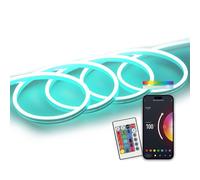 Tira neón SmartLED KSIX 5m, Recortable, 4300 lm, Sincroniza música, App Compatible con Alexa, Google Home, Siri, Colores RGB