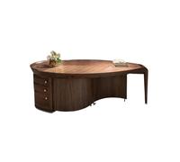 ksjdieunf Escritorio De Esquina Escritorio de Nogal Negro Estilo Chino 222 x 95 75 cm, Mueble Moderno for Oficina en casa, Ideal for Jefes y Estudios para Dormitorio