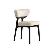 ksjdieunf Sillas de Oficina para el hogar Silla de Comedor Italiana Madera Maciza, Estilo escandinavo, Cuero y Fresno, Moderna, Sencilla pequeña, con Respaldo for el hogar Salón y Ocio