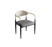 ksjdieunf Sillas de Oficina para el hogar Silla de Comedor Moderna y pequeña Cuero Suave for el hogar, Mesa té, Silla Escritorio, Respaldo Metal, Taburete Simple Salón y Ocio(A)