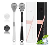 KSJEHW 2 Pcs limpiadores de lenguas, raspador de Lengua, Cepillo de Lengua para Limpieza bucal, reciclable, fácil de Limpiar, Respetuoso con el Medio Ambiente y práctico