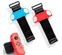 KSJEHW 2 Piezas Accesorios para Gamepad, Pulseras Just Dance, Dance 2024 2023 2022 2021, Zumba Burn It Up, Ring Fit Adventure para Adultos y niños(Rojo, Azul)