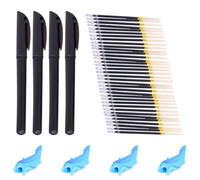 KSJEHW 36 Piezas recargas, con 4 bolígrafos mágicos, 4 piezas corrector de enchufe, para libros de caligrafía infantil reutilizados