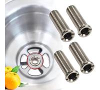 KSJEHW 4 Piezas M12 × 25 mm Tornillo Hueco para Válvula de Desagüe Tornillo de Enchufe de Colador de Cesta de Eregadero de Cocina de Acero Inoxidable Tornillo Hueco Universalmente para Drenajes