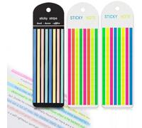 KSJEHW 480 Piezas Marcador Adhesivo Transparente de Páginas, Pestañas de índice Colores, Notas Autoadhesivas Largas, Marcadores de Libros para Cuadernos Oficina Lectura Escuela Estudiante(14 * 0.5cm