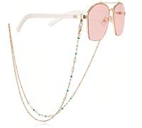 KSJEHW Cadenas para gafas de mujer Porta correa Gafas Cadena Gafas de vista de metal Gafas de sol Collar con gancho de cadena para niñas(Estilo 3)