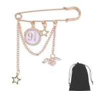 KSJEHW Juego De Broche De Seguridad para Mujer Broche para Suéter Chal Joyería Elegante Y Bonita,Andén 9 y 3/4, El ladrón Dorado, Un Regalo para los Fans de Harry