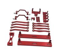 KSJOAIDDE 1/16 RC Car Upgrade Kit de repuesto de servo de dirección de metal para vehículos C64 RC rojo