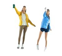 KSJOAIDDE 2 figuras de mujer vestidas casualmente para accesorios de escena en miniatura