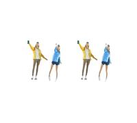 KSJOAIDDE 2 juegos de 2 figuras de mujer vestidas casualmente para accesorios de escena en miniatura