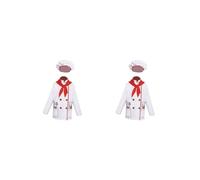 KSJOAIDDE Juego de 2 disfraces de chef para niños, juego de cocina para hornear para vacaciones, juego de rol de chef, talla L
