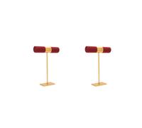 KSJOAIDDE Juego de 2 soportes de exhibición de pulseras para tocador, centro comercial, vendedores, color rojo