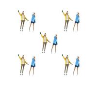 KSJOAIDDE Juego de 5 figuras de mujer vestidas casualmente para accesorios de escena en miniatura de 1/64