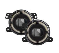 Ksjosji Bombillas Antiniebla Luces Antiniebla Conducción Delanteras LED Redondas 4 Pulgadas Para Grand Para Cherokee 2011-2013/ Para Wrangler JK 2007-2018 Nebelscheinwerfer(Black)