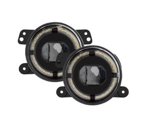 Ksjosji Bombillas Antiniebla Luces Antiniebla Conducción Delanteras LED Redondas 4 Pulgadas Para Grand Para Cherokee 2011-2013/ Para Wrangler JK 2007-2018 Nebelscheinwerfer(Black)