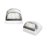 Ksjosji Luz de Matrícula Para Silverado 1500 2500 3500 Para Avalanche 18 Luces LED Matrícula 6000K Luces de Placa del Auto(Chrome Silver)