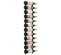 Ksodgun Botellero de Pared para 25 Botellas Hierro Soporte para Botellero Estante de Vino Negro