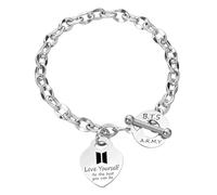 KSOIQPU BTS pulseras, pulsera para mujer, pulsera para niña con dijes, regalo de cumpleaños para hija, regalos para fans de BTS