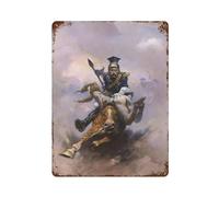 KSOXDAITIP Póster de Frank Frazetta Assault The Flash, decoración de pared, póster de metal moderno, decoración del hogar, póster de metal, decoración del hogar, bar, tienda, letrero vintage, regalo,