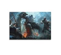 KSOXDAITIP Póster decorativo de God of War Game, lienzo decorativo para pared e imagen artística moderna para decoración de dormitorio familiar, 60 x 90 cm