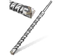 KSP-TEC® Broca SDS MAX (incluye práctica caja giratoria) - 4 cortes de metal duro con espiral transportadora cuádruple para un rápido progreso de perforación, ideal para hormigón, mampostería y piedra