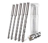 KSP-TEC® Juego de brocas SDS Plus, para hormigón con 4 cortes, en los tamaños 6, 6, 8, 8, 10, brocas para hormigón, juego de brocas SDS Plus, 5 piezas