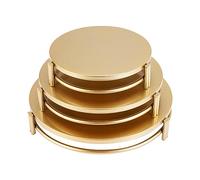 Ksrnsne 3 soportes para tartas, soporte para magdalenas, soporte para tartas, soporte para cupcakes, decoración para cumpleaños, fiestas, bodas, color dorado