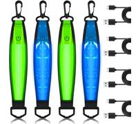 Kssvzz 4 unidades LED intermitente mochila escolar, 3 modos de luz para niños, luz de seguridad para niños, recargable por USB, cinta reflectante reflectante para correr, montañismo, senderismo