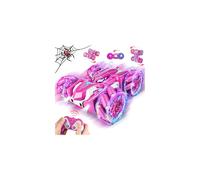 Kssvzz Coches Teledirigidos Spider - 2.4Ghz Volteretas 360 Camión Monstruo de Doble Cara para Niña de 4 5 6 7 8 Años, 4WD RC Stunt Car con Luces Cool, Cumpleaños Navidad Regalos Juguetes Niñas