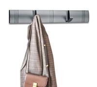 Kssvzz Perchero Pared con 5 Ganchos Extraíbles, Colgador de Pared Moderno, Percha Pared de Aluminio, Gancho Adhesivo Pared para Colgar Ropa Bufanda, Gris