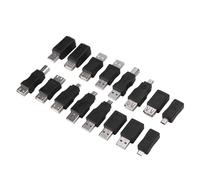 KSTE Adaptador USB Macho a Hembra, Kit 16 en 1 Multiuso USB2.0 Adaptador Convertidor USB Macho a Hembra USB1.0 Micro para Laptop/Tableta, Lectores de MP3, Cámaras Digitales,Impresora, OTG