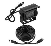 KSTE Cámara Trasera de Coche,Cámara de Visión Nocturna para Marcha Atrás y Camara de Marcha de 4 Pines,9V-36V DC,18 LED Visión Nocturna mit Cable de 10m para Variedad de Vehículos