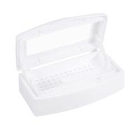 KSTE Esterilizador de bandeja para herramientas de uñas, Esterilizador de bandeja para herramientas de uñas Caja de esterilización Contenedor de desinfección Herramientas de manicura para salón