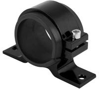 KSTE Soporte de montaje -. Aleación de aluminio de 50 mm de coches bomba de combustible Soporte de montaje, solo filtro de sujeción de la horquilla (Negro rojo y astilla)