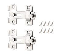 KSTEU Cerraduras puerta acero inoxidable 2pcs, con Tornillos Seguridad de Cerradura Cerrojo Pestillos Perno para Puerta accesorios de Hardware Muebles Ventana (Ángulo plano)