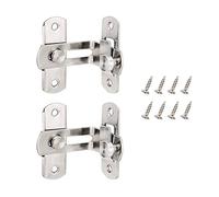 KSTEU Pestillo de la Puerta 2Pz,Cerraduras puerta acero inoxidable de 90 grados 2Pcs,con Tornillos Seguridad de Cerradura Cerrojo Pestillos Perno para Puerta de Hardware Muebles(Ángulo Recto)