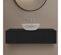 Ksuro 02 armario 120x46.4x30 cm suspendido, para lavabo negro 50005030