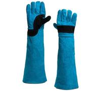 Ksvaye 2 Piezas Guantes para Manejo de Animales 45cm Guantes Protectores Antimordeduras Guantes de Trabajo para Bañarse, Arreglarse, Soldar, Manipular Perros Gatos Aves Serpientes (Verde)