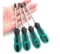 Ksvaye 4 Pcs Magnético Tipo U Destornillador Sets,75mm Magnéticos Destornilladores M1.7/M2.0/M2.3/M2.6 en Forma de U de Acero al Cromo Vanadio + Horquilla PP,CRV Herramientas Manuales Multifuncionales